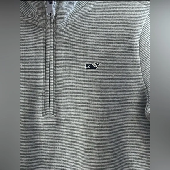 Vineyard Vines Kids' Saltwater Stripe Quarter Zip Sweatshirt Size 5 NEW w/ TAGS - Picture 6 of 8